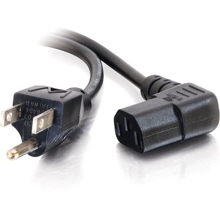 C2G 14Ft 18 Awg Universal Right Angle Power Cord (Nema 5-15P To 28593